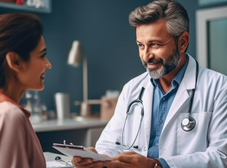Cancer specialist discussing a personalized treatment plan with a patient