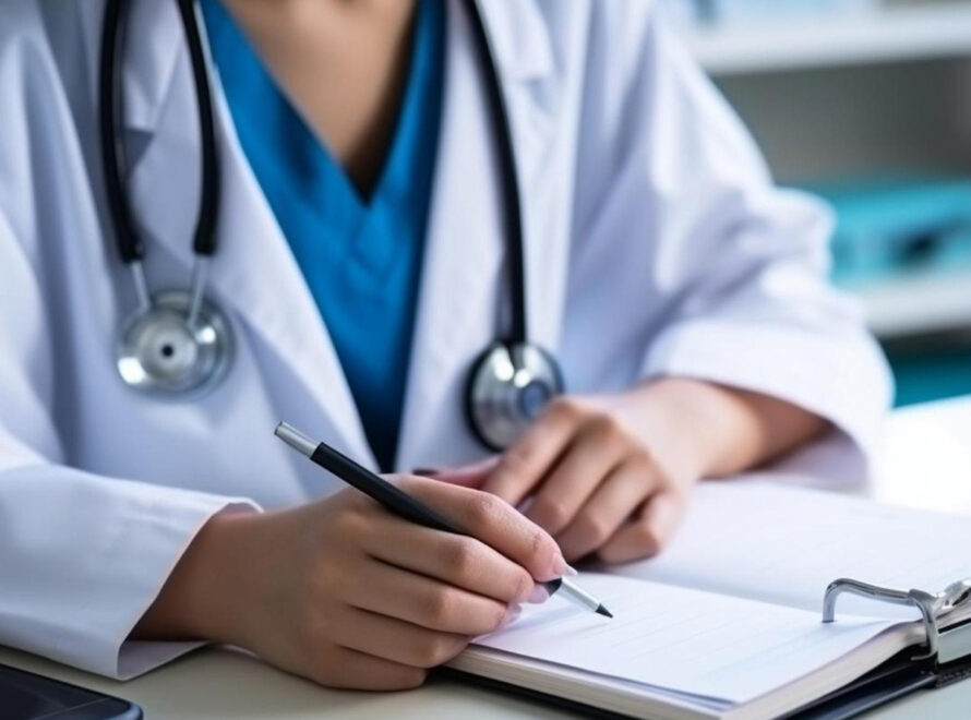 Organized pathology reports, scan results, and a medicine list ready for consultation